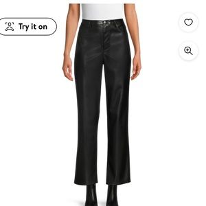 Black faux leather pants (juniors)